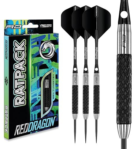 RED DRAGON Rat 1: 30g Tungsten Darts mit Flights und Schäfte