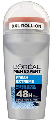 L'Oréal Paris Men Expert Fresh Extreme 48H Anti-Perspirant Roll-On Deodorant for Men 50 ml