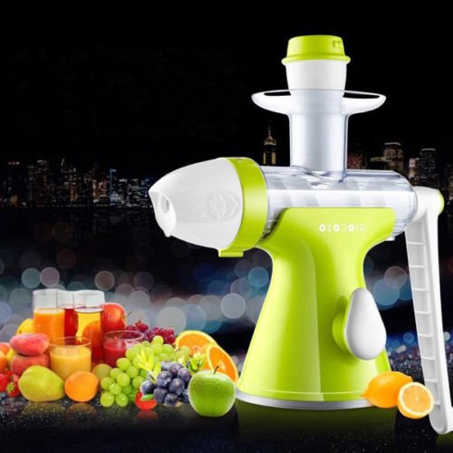 Topchances Manual Juicer Masticating Slow Fruit Vegetable Wheatgrass Juicer Ice Cream Dessert Maker Extractor Hand Crank Single Auger Juicer