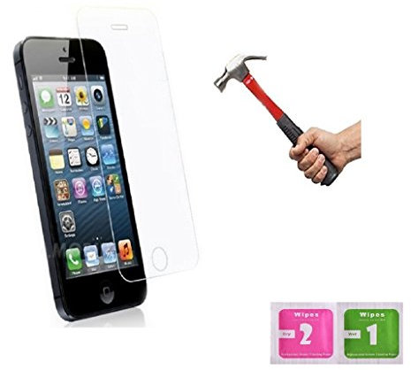 ino Schutzglas kompatibel mit iPhone 5 5S Panzerglas Panzerfolie Displayschutzglas Harte Folie Schutz Glasfolie Schutzfolie