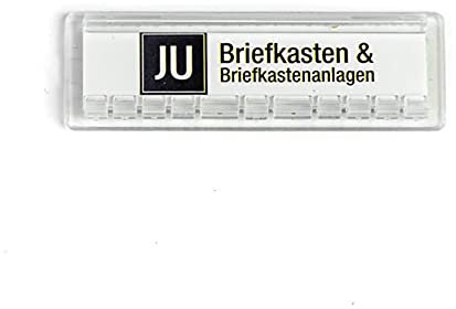 JU Metallwarenfabrik JU Namensschild 67 x 22 mm Stanzmaß 61 x 18 mm Ju Nr. 21; 255