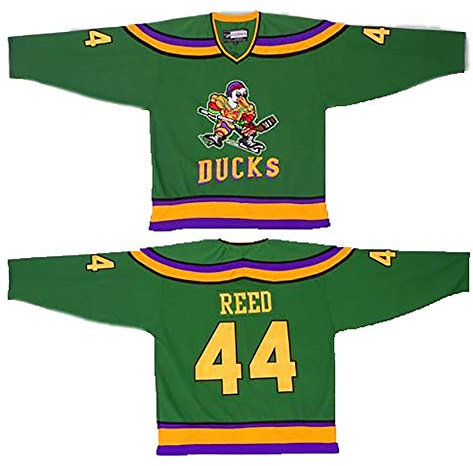 Yajun Fulton Reed #44 Mighty Ducks Film Eishockey Trikots Jersey NHL Herren Sweatshirts Atmungsaktiv T-Shirt Bekleidung,XL
