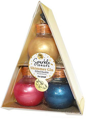 Sparkle Drops Drinks Shimmer Gin Balls, 3 x 50ml (37.5% ABV) - Unicorn Edition