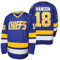 Herren Hanson Brother 16 Jack 17 Steve 18 Jeff Charlestown Chiefs Movie Hockey Trikots - Blau - XXX-Large