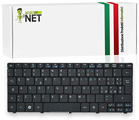 NewNet Keyboards - Tastiera Italiana Compatibile per Notebook Acer Aspire One 521 522 532 533 532H D255 D260 D270 PAV70 NAV70 NAV51 NAV50 D257 AO521 AO533 eMachines 350 EM350 Packard Bell ZE6A PAV80