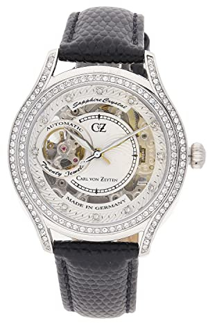 Carl von Zeyten Damen Uhr CVZ0069WH Seewald Automatik Swarvoski Kristalle