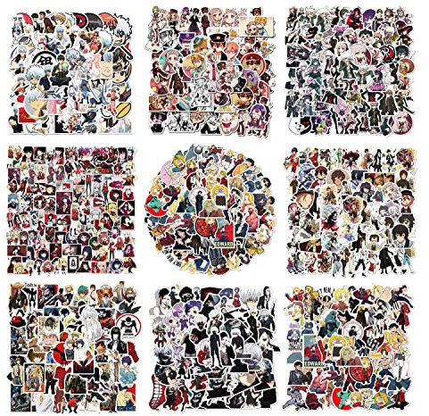 400Pcs Anime Mixed Stickers Classic Anime Sticker Pack, Vinyl Wasserdichte Aufkleber Decals für Wasserflaschen Laptop Skateboard Notebook, Geschenk für Erwachsene Kinder Teens