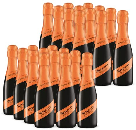 MIONETTO Prosecco Spumante DOC Treviso Brut (2x 12 x 0,2l) Schaumwein, Perlwein aus Italien, trocken, fruchtig und frisch - Ideal als Aperitif und zu Antipasti
