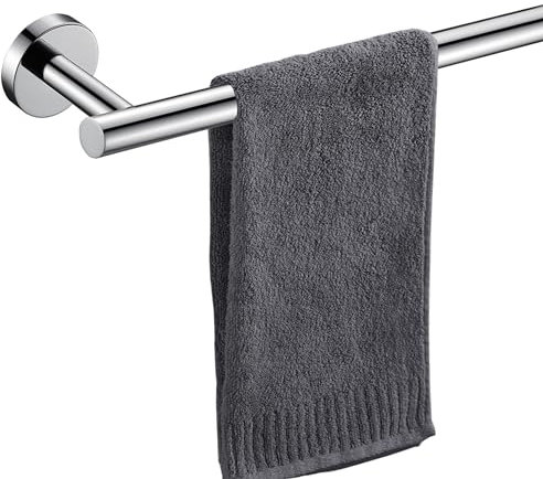 Handtuchstange für Badezimmer, poliertes Chrom, 84 cm, Handtuchhalter, Wandmontage, dicker runder Badetuchhalter, Stange SUS304 Edelstahl, robuster Geschirrtuch-Aufhänger für Badezimmer, Küche