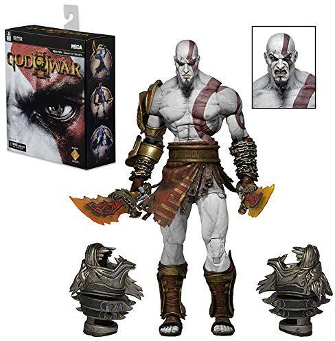 ENFILY God of War Kratos Statue des Gottes von Kuai Anime Cartoon Character Model Collection Dekoration 18 cm