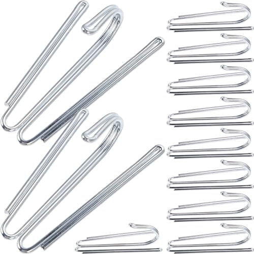iplusmile 50 Stück Gardinenhaken Schwerlast Kleiderständer 4-Zacken-Pinch-Falten-hakenclips Duschvorhang Haken Aufhänger Für Türvorhänge Falthaken Mit 4 Zinken Anschließen Rostfreier Stahl
