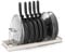Anhow Organizador Sartenes, Organizador de Sartenes, Soporte Sartenes de Cocina para Almacenar Ollas y Tapas con 7 Compartimientos de Acero Inoxidable – Blanco