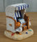 Kleiner Strandkorb mit Möwen 10x8,5cm blau-weiß gestreift Maritime Dekoration Badezimmer Deko
