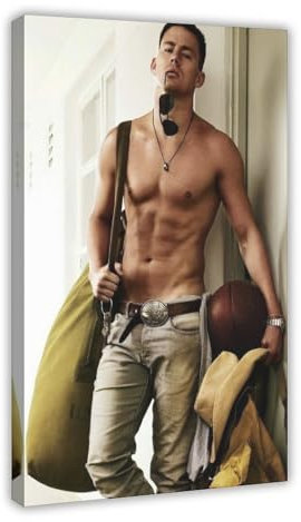 Schauspieler Channing Tatum 2 Leinwand-Poster, Wandkunst, Dekordruck, Bild, Gemälde für Wohnzimmer, Schlafzimmer, Dekoration, Rahmen-Stil, 60 x 90 cm