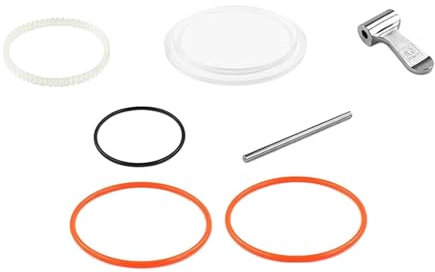 rockible 7Pcs Mini Jewelry Rotary Tumbler Polisher Replacement Set Barrel Lock Dentate Strip Barrel Rotary Barrel Cover, KT2000