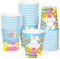 JarThenaAMCS 30 Stück Happy Easter Pappbecher Bunte Eier Niedliches Häschen Kaninchen Einwegbecher Saisonale Frühling Party Becher für Saft Kaffee Heißes Kaltes Getränk Home Party Supplies 266 ml