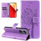 Dcjlbo Cover per Xiaomi Redmi Note 13 Pro 4G Custodia Cover in Pelle Portafoglio a Libro con Fiori Disegni Porta Carte Magnetica Cover Flip Case Antiurto Custodia per Redmi Note 13 Pro 4G-Viola