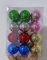 24 Stück 30 mm Weihnachtskugeln Dekoration bruchsichere Weihnachtsbaumkugeln Mini Weihnachten Hängende Kugel für Weihnachtsbaum Urlaub Hochzeit Party Dekoration, Bunt