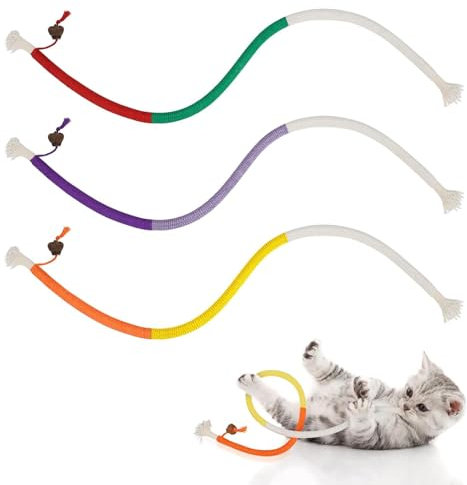 MarverFace 3 Pcs Catnip Toy, Cat Bite Rope Chew Toy, Interactive Cat Toy for Indoor Cats, Filled Natural Catnip Cat Chew Teeth Cleaning Stress Release Catnip Cotton Rope Toy