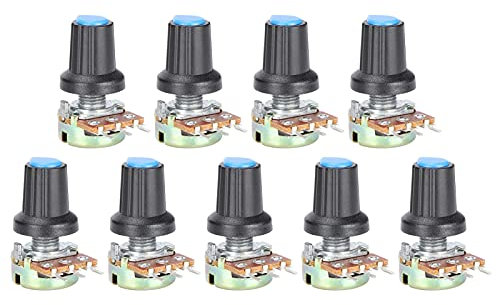 9-teiliges Potentiometer-Metall-Linear-Rotationsset B1k 2k 5k 10k 20k 50k 100k 500k 1m WH148 Professionelles Zubehör