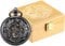 ManChDa Taschenuhr In Luxus Glänzende Holz Geschenk Box - Lucky Dragon und Phoenix Taschenuhr Kette Skelett Mechanische Antike Hand-Wind Steampunk Römische Ziffern Fob Uhr Für Herren | Gold Box