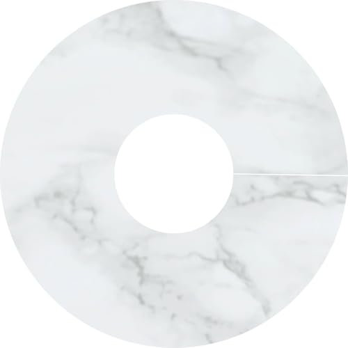 Self-Adhesive Radiator Pipe Covers, Collars, Surrounds, Rose 15mm for Laminate, Engineered, Vinyl Flooring (Marble)