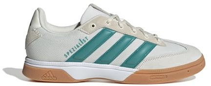 Adidas Men's Spezialist Indoor Shoes Sneaker, Off-White/Pure Teal/White, 11 UK
