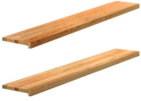 vidaXL Fensterbänke 2 Stk. Hellbraun 160x25x2 cm Massivholz Eiche, Fensterbrett, Holz Treppenstufe, Holz Fensterbrett, Fensterbank Eichenholz