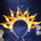 Evlry Leuchtend Flammen Haarreif LED Feuer Haarreifen Halloween Party Haarschmuck für Damen