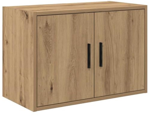 vidaXL Garagen-Wandschrank Artisan-Eiche Holzwerkstoff, Schrank, Garagen-Aufbewahrungsschrank, Wandschrank mit Türen, Garagen-Lagerschrank