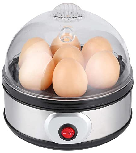 XUEZHEN Egg Boiler,Egg Poacher Electric Egg Boiler Steamer 7 Eggs Capacity Breakfast Egg Cooker Poacher Corn Milk Heating Steamed Kitchen Cooking Machine 220V