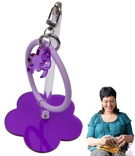 Handstrickgarnhalter, tragbarer Garnhalter für Häkelnadeln, Flower Fruit Fruit Witch Spinner, Crochet Spinner Minder Stand, gestrickt zur Aufbewahrung von Wolle
