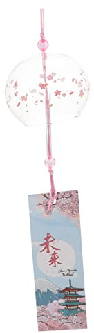 Homoyoyo Carillon Éolien Suspendu en Verre Ornement De Jardin Style Japonais Décoration pour Salon Chambre Cour Fenêtre 7.00 X 6.00 X 6.00 cm 1 Pièce