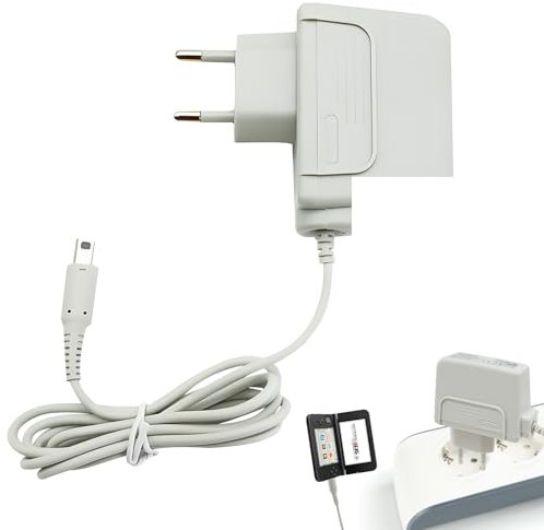 Caricatore per Nintend 3DS, Caricabatterie Compatibile con Console di Gioco 3DSLL/3DS/NDSI/NDSILL/3DS, Adattatore Charger Alimentatore Power Adapter Portatile