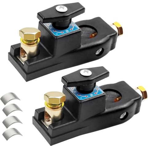 GD HUA 2 PCS Battery Disconnect Switch, 12V-24V Pure Copper Disconnect Switches, Universals Battery Terminal Car Battery Kill Switch, Battery Power Cut Master Switch for Auto Boat