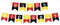 SAVITA Negro y Rojo Happy Birthday Pancarta, Guirnalda Premontada Decoración Ratón Cartoon Banderines Temáticos de Ratón para Niños Niñas 1°/2°/3° Cumpleaños Baby Shower Artículos para Fiestas