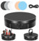 Base Giratorio Eléctrico, Dirección y Velocidad de 360 ​​​​Grados Plato Giratorio para Fotografía Ajustable,10KG Plataforma Giratoria Recargable Automática con 5 Tableros de Fondo para Exhibir Joyas