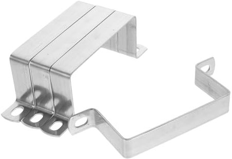 DIYEAH 1 Satz Vierkantrohrschelle Vierkantrohr Überkreuzbügel Schelle Vierkantrohrschelle Halterung Vierkantrohrbandschelle Schellen Stahl U Form Schellenhalter Schellen 4 Stück