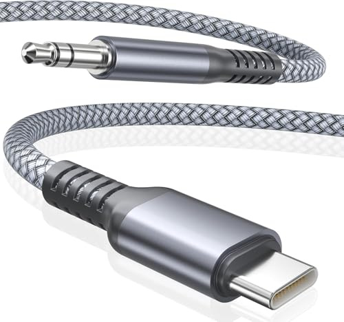 Elebase iPhone 17 16 16e Aux Cord 1.2M,USB C Aux Cable,Type C to 3.5MM Jack Audio Adapter Auxiliary Cord for Car,New Apple 15 Pro Max Plus,iPad mini Air,Samsung Galaxy Z Fold Flip,S25 S24 S23 FE Ultra