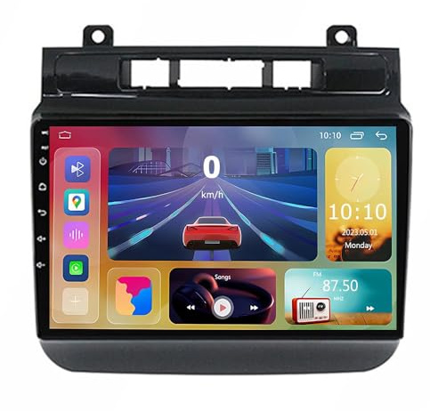 YRCTHEK pour Touareg 2011 2012 2013-2017 9 Android 14 Din Autoradio Bluetooth Main Libre Poste Radio Voiture Soutient USB FM AM Voiture Multimédia GPS Stéréo Véhicule Double dans