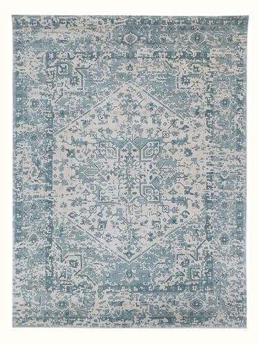 Morgenland Viskose Teppich - 300 x 230 cm - türkis