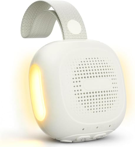 Macchina Rumori Bianchi per Neonato Portatile con Registrazione Vocale | 16 Suoni Rilassanti per Dormire, Luce Notturna Regolabile, Timer, per la Casa e in Viaggio, Regalo Neonato Maschio e Femmina