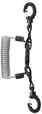 Mares Lanyard Spiralkabel Mit Ring, Black, One Size