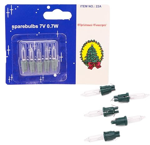 FDL Pack of 5, Clear 'Push in' Bulbs. 7v 0.7W, 140 Chaser.