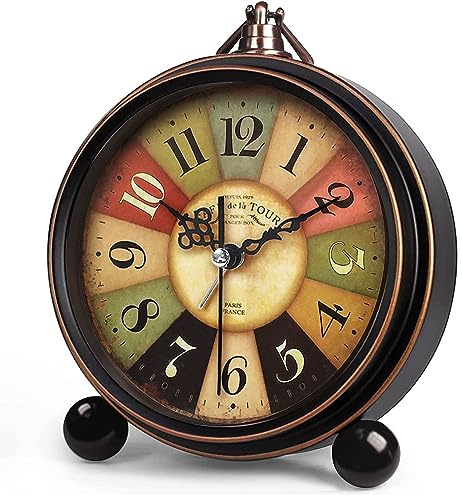 Konigswerk Desk Alarm Clock, Battery Operated Loud Alarm Clock (Tuscan Style)