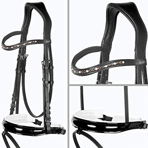 Heinick-Reitsport Trense Soft Selection Lack Weiß anatomisch ~ Bari ~ WB VB Größe Vollblut/Cob