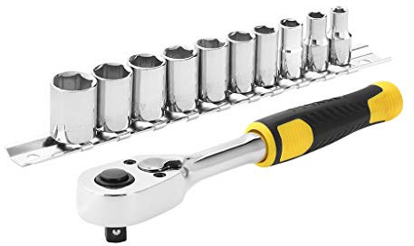 Stanley STMT82666-0 Cliquets et Douilles, Multicolore, 72-1/4– 11 Pièces