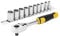 STANLEY STMT82666-0 - Juego de trinquete 1/4 72 dientes y 10 vasos