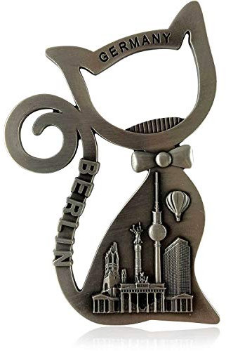 Metall-Magnet BERLIN | typisches Hauptstadt Souvenir | Kühlschrankmagnet | Designed in Germany Flaschenöffner