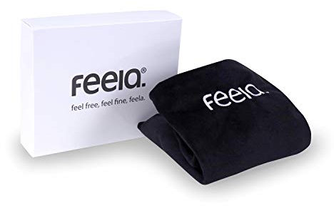 feela.® Sitzkissen-Bezug für Orthopädisches Sitzkissen (Schwarz, Velboa)